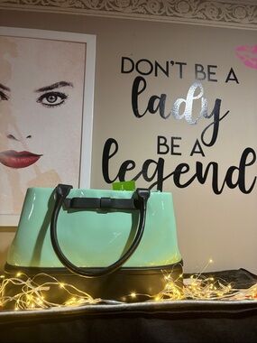 Kate Spade Patent Leather Hand/ Shoulder Bag  with matching wristlet NWT